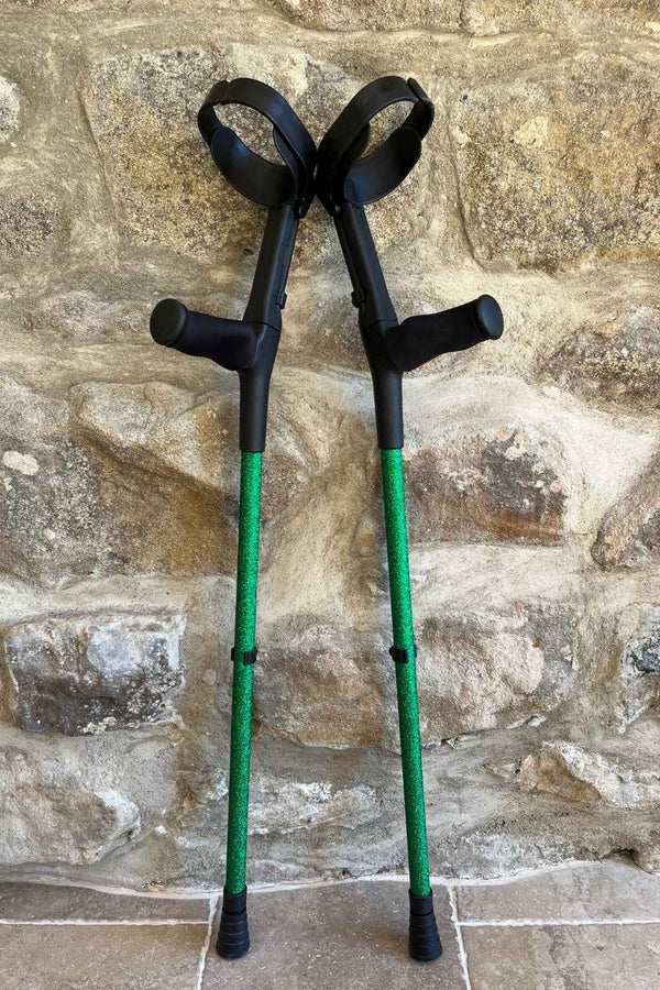 Green Glitter Crutches