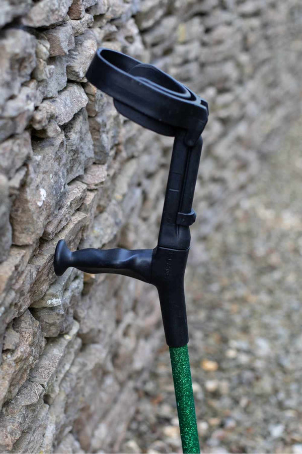 Green Glitter Crutches