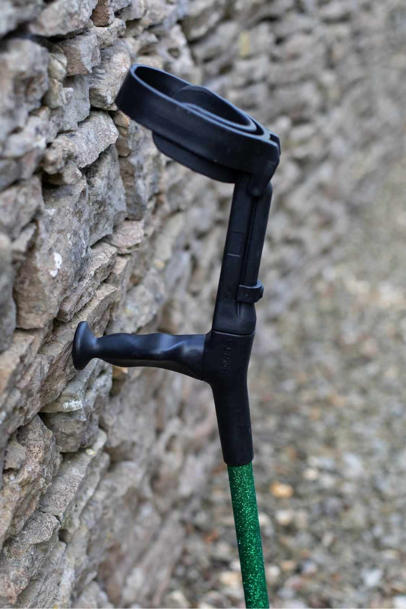 Green Glitter Crutches