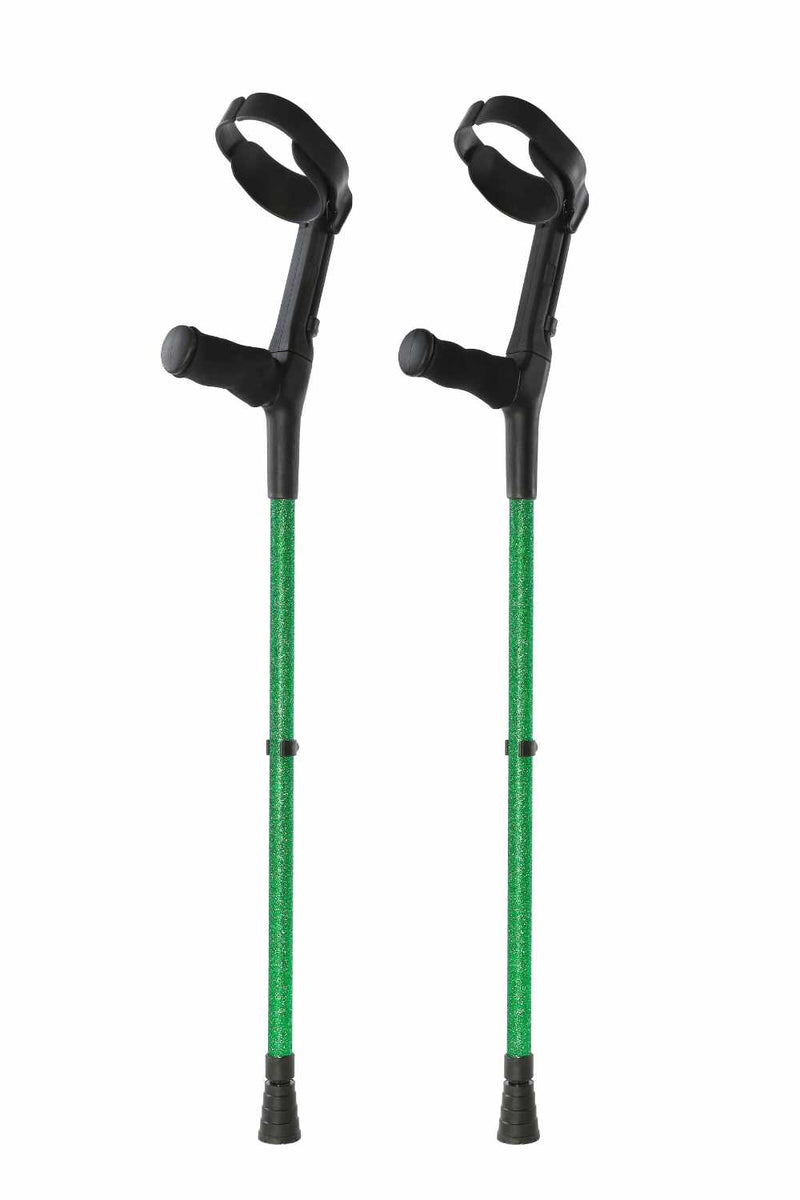 Green Glitter Crutches