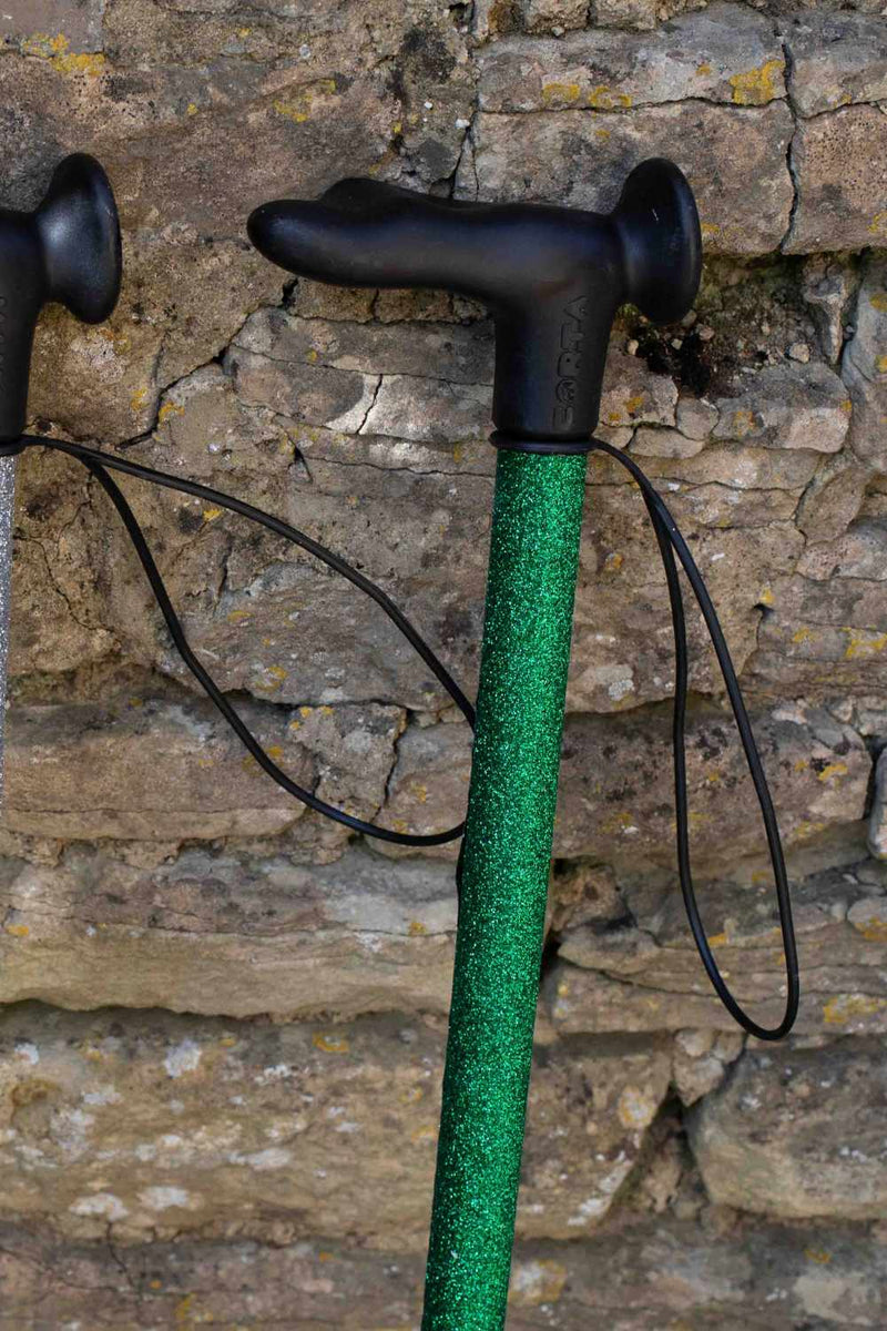 Green Glitter Walking Stick-Walking Stick-Cool Crutches