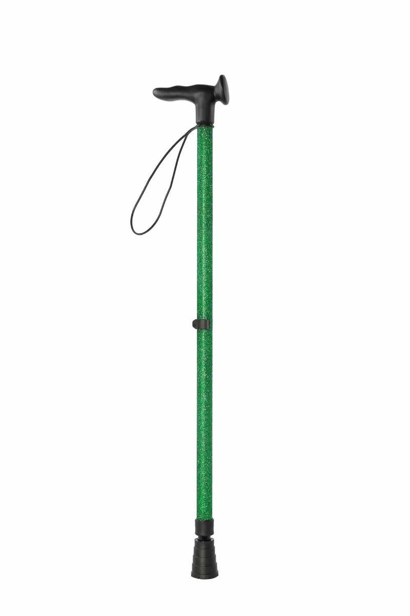 Green Glitter Walking Stick-Walking Stick-Cool Crutches