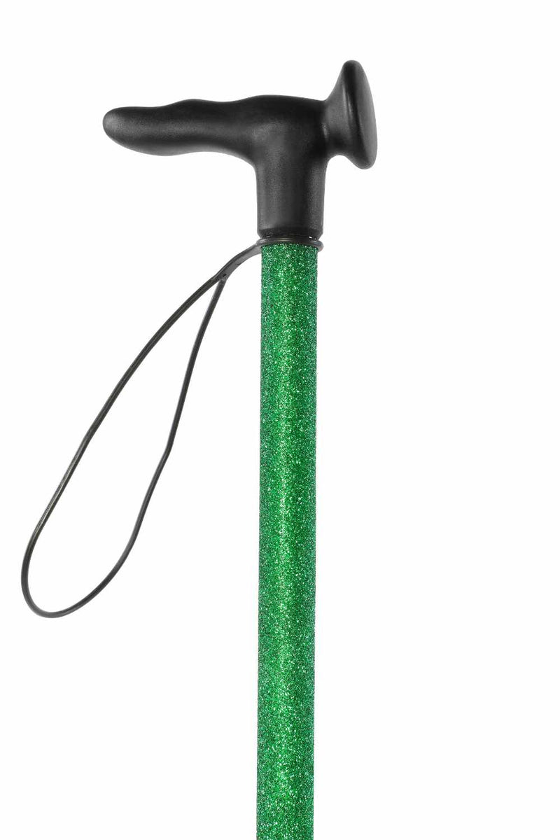 Green Glitter Walking Stick-Walking Stick-Cool Crutches