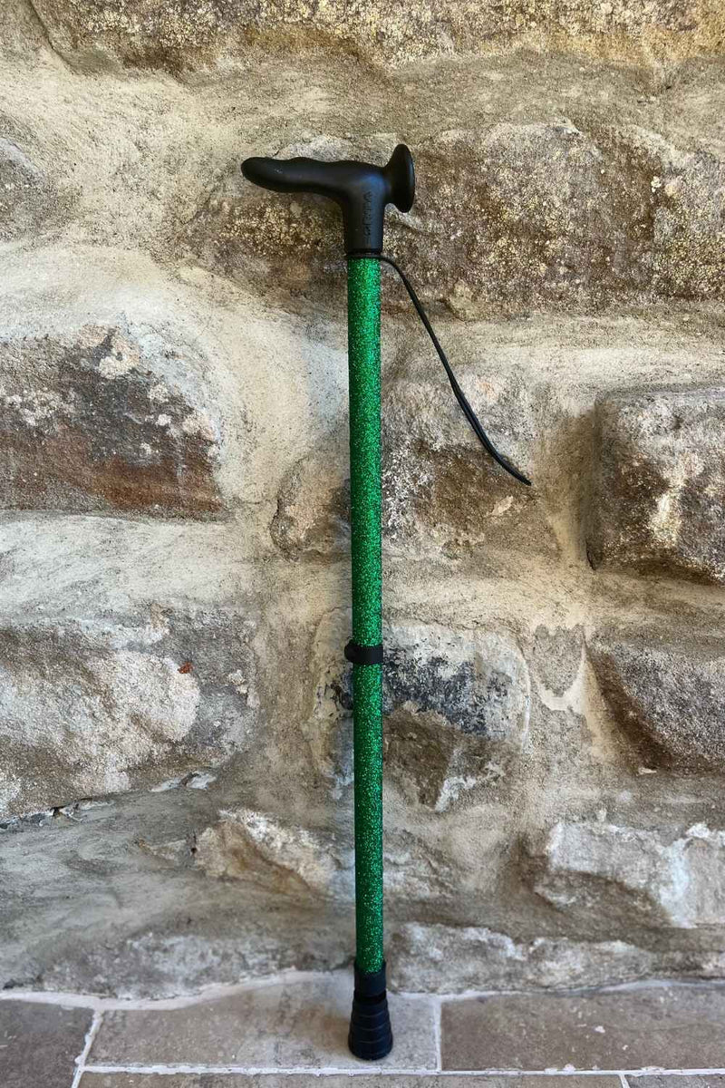 Green Glitter Walking Stick-Walking Stick-Cool Crutches