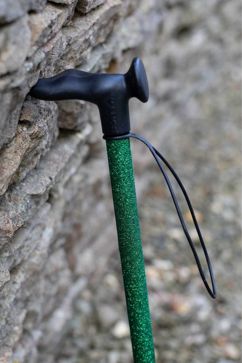 Green Glitter Walking Stick-Walking Stick-Cool Crutches