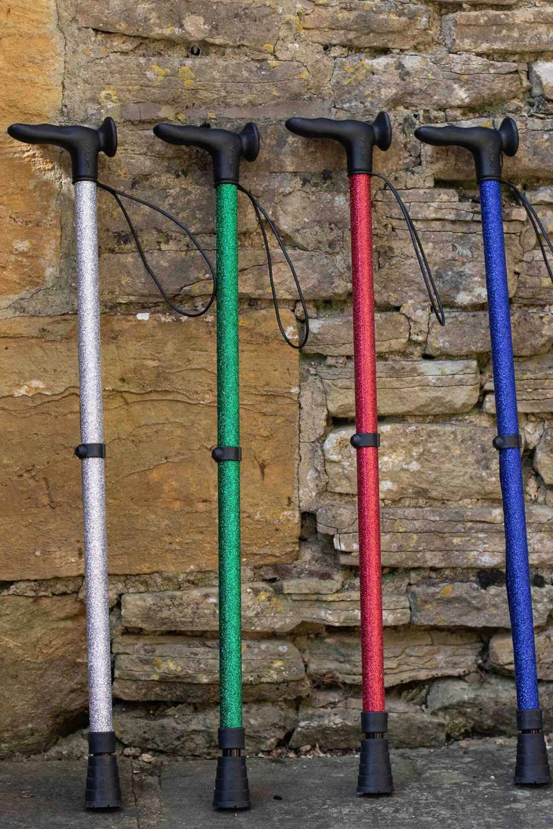 Green Glitter Walking Stick-Walking Stick-Cool Crutches