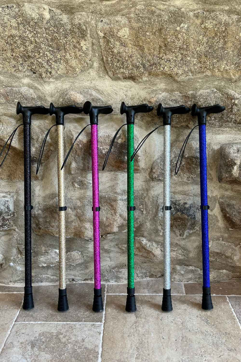 Green Glitter Walking Stick-Walking Stick-Cool Crutches