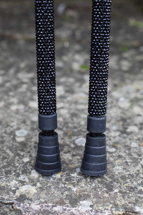 Jet Black Diamanté Crutches-Crutch-Cool Crutches