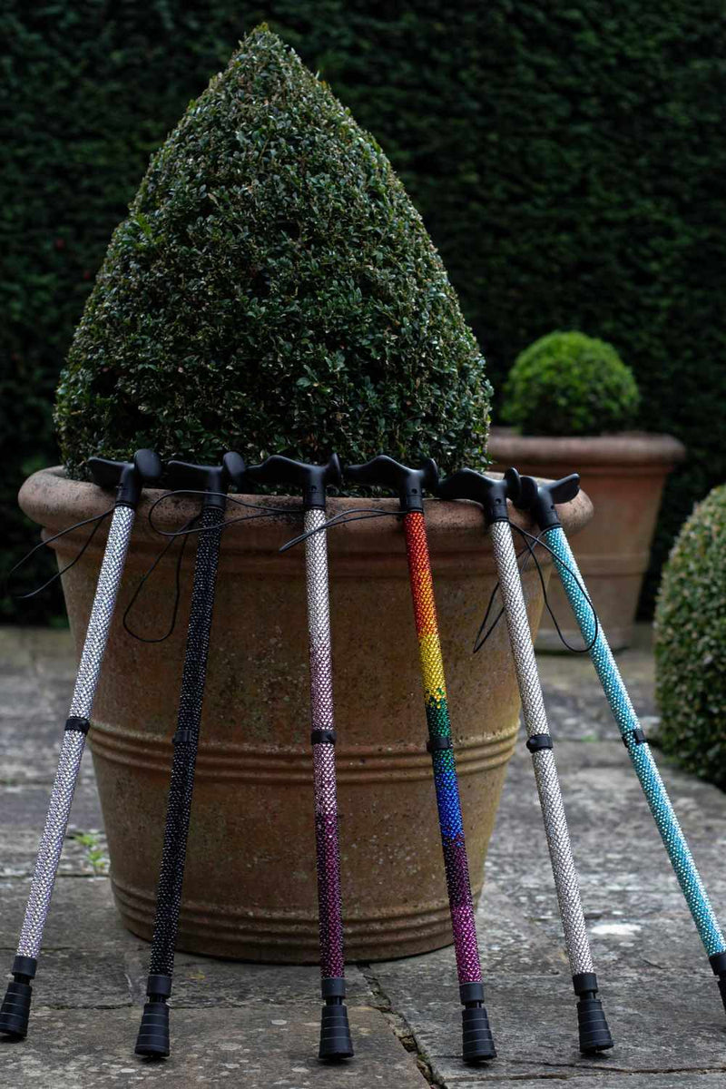 Mauve Ombré Diamanté Walking Stick