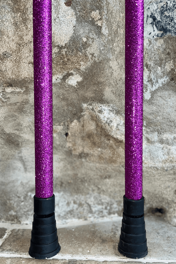 Pink Glitter Crutches