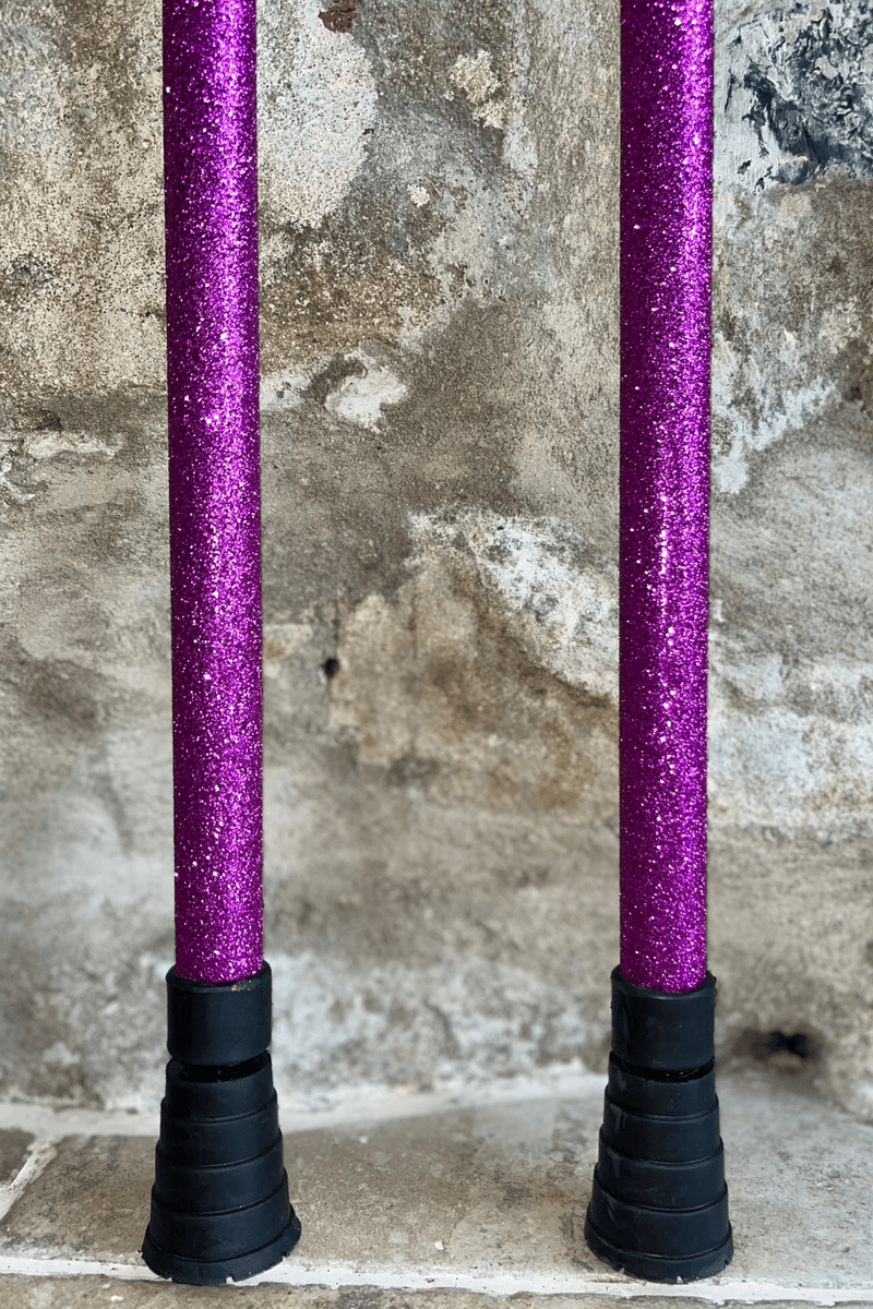 Pink Glitter Crutches