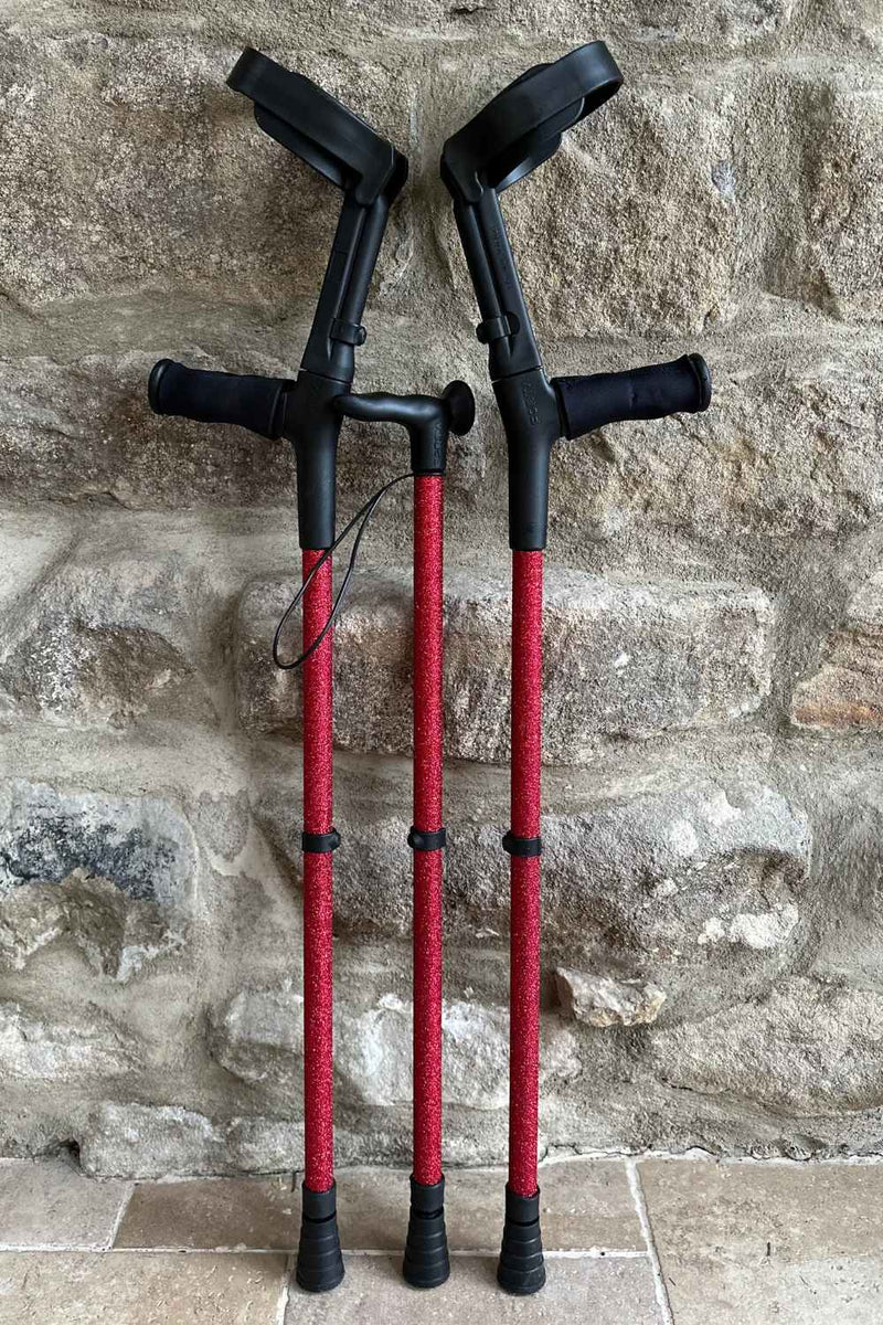 Red Glitter Crutches