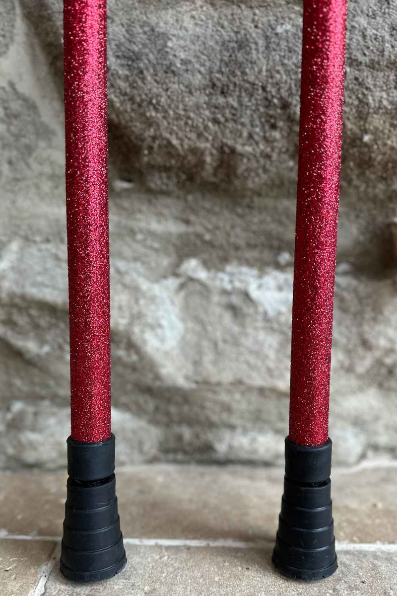 Red Glitter Crutches