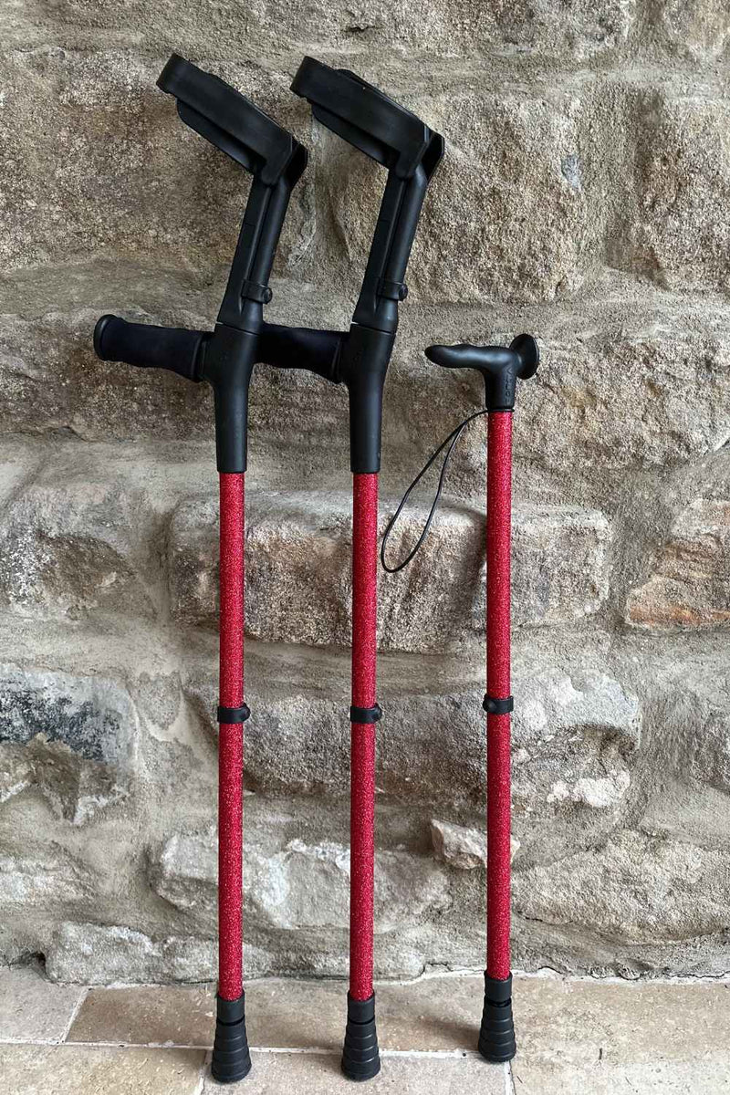 Red Glitter Crutches