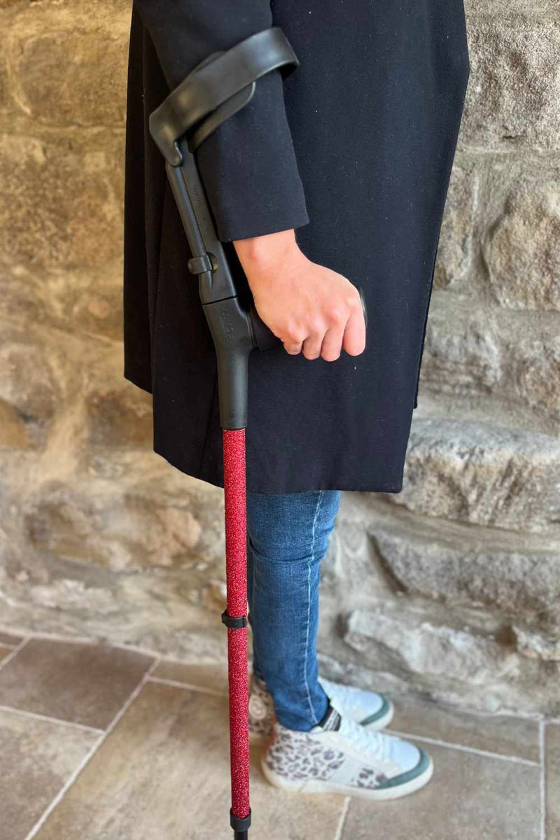 Red Glitter Crutches