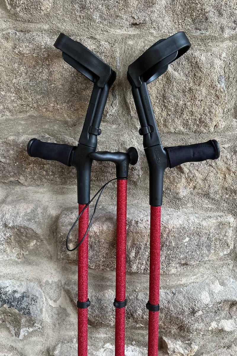 Red Glitter Crutches