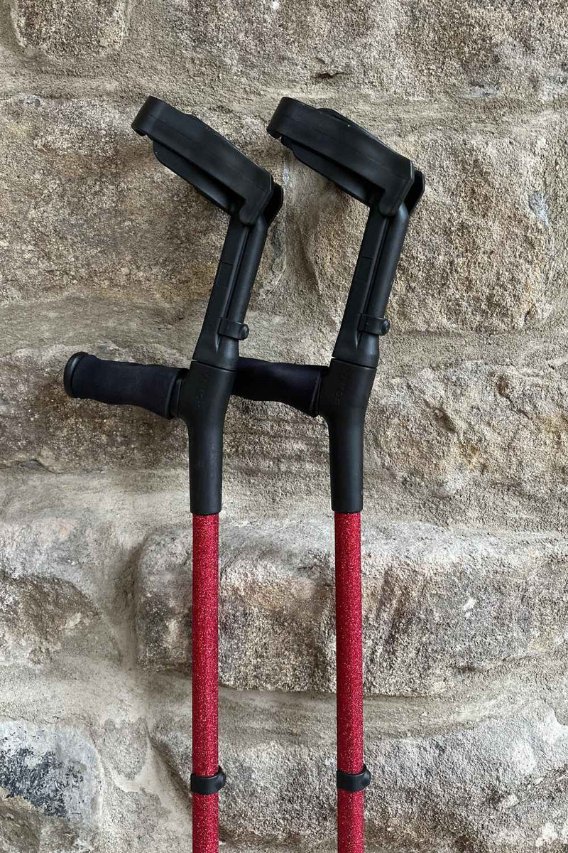 Red Glitter Crutches-Crutch-Cool Crutches