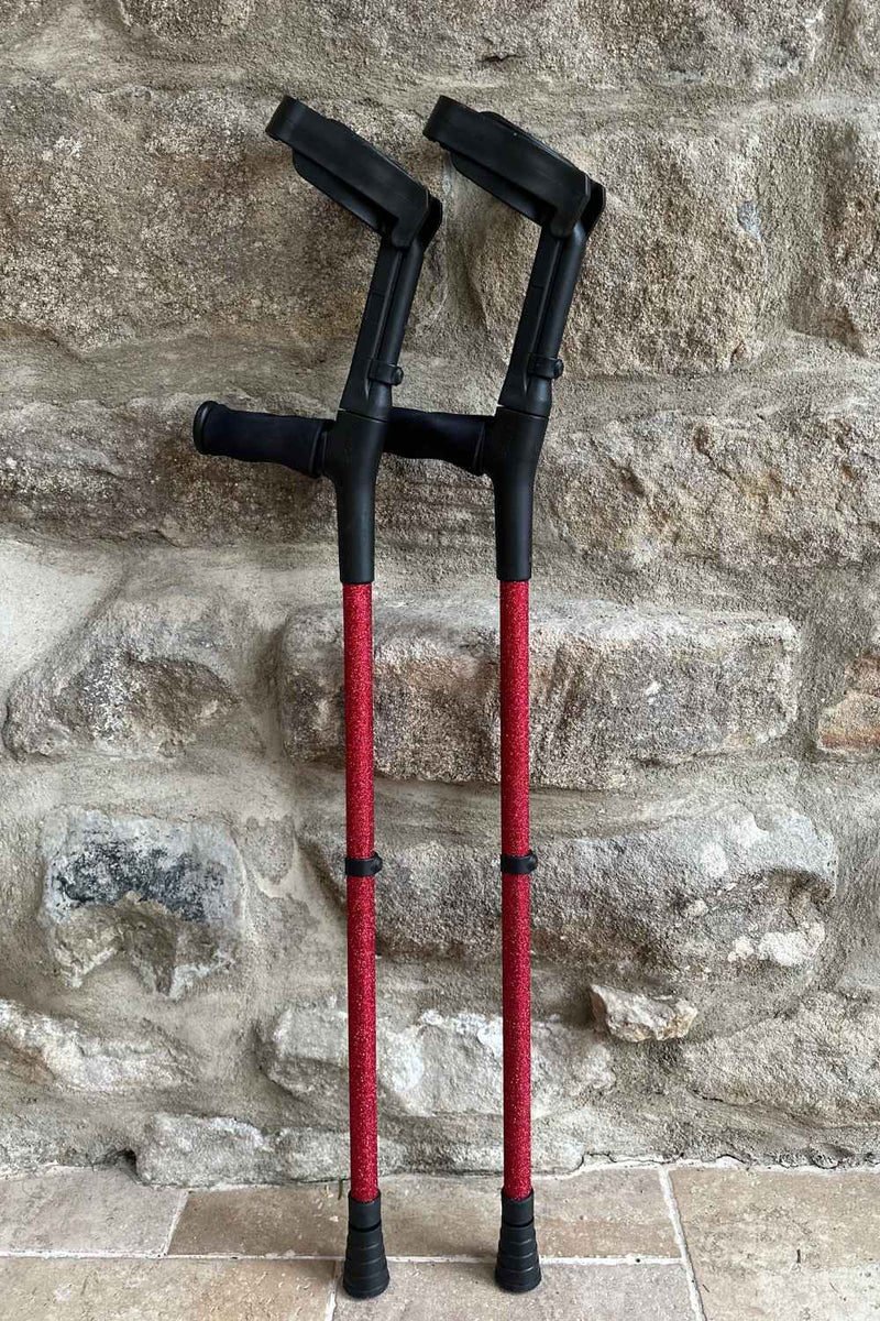 Red Glitter Crutches