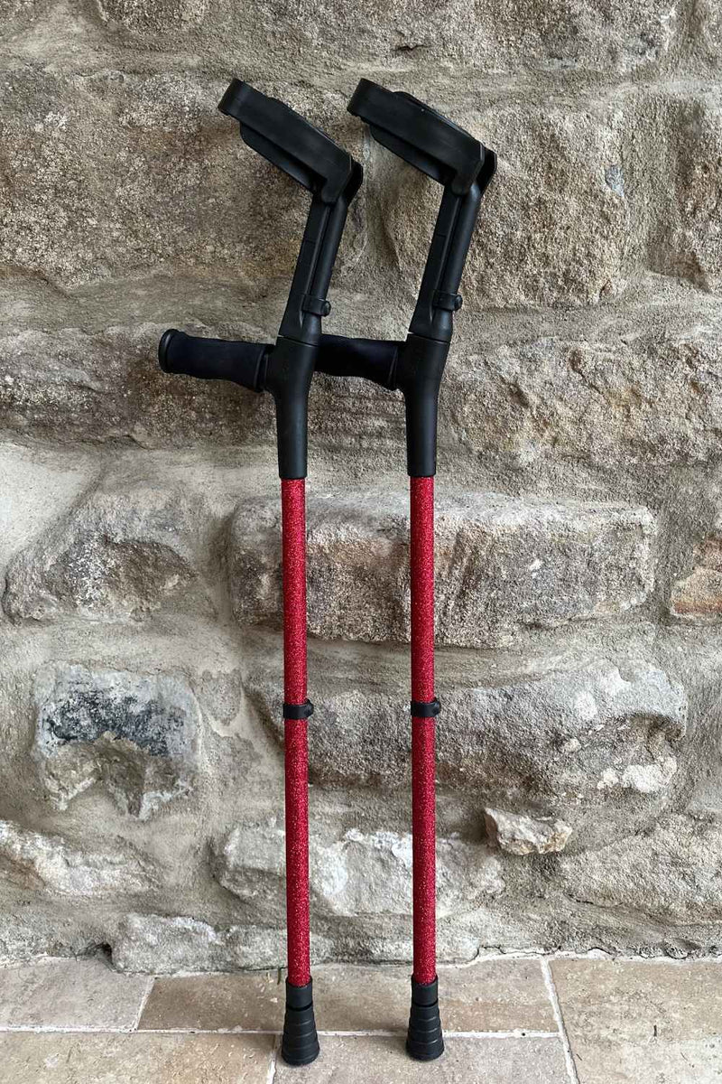 Red Glitter Crutches-Crutch-Cool Crutches