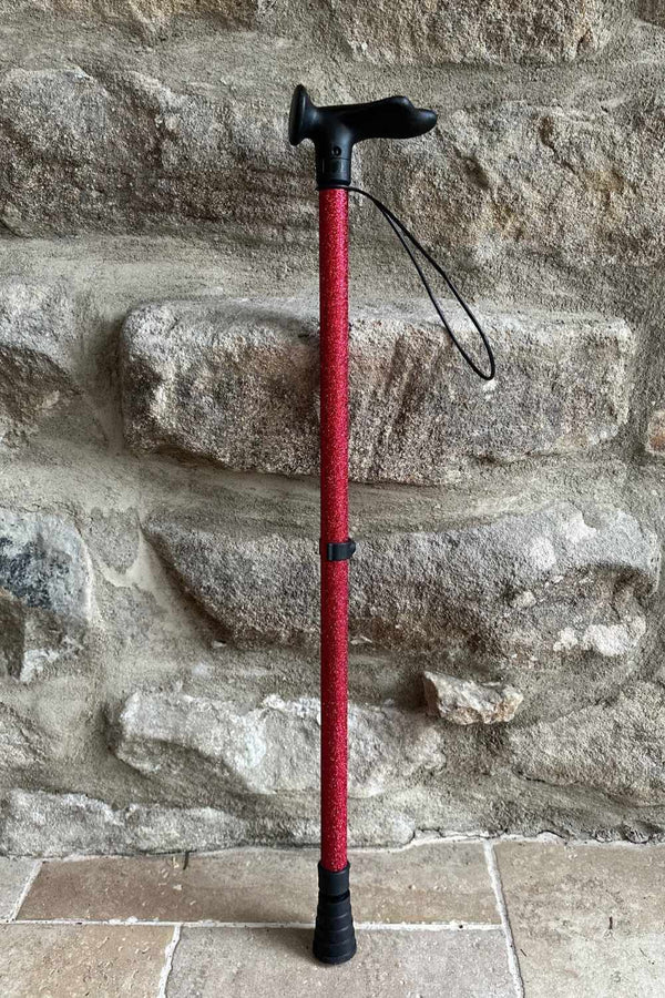 Red Glitter Walking Stick-Walking Stick-Cool Crutches