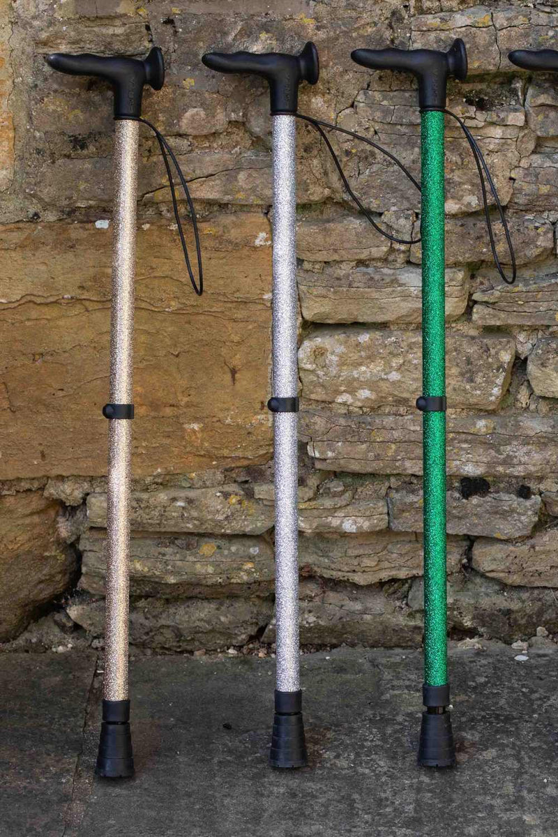 Silver Glitter Walking Stick