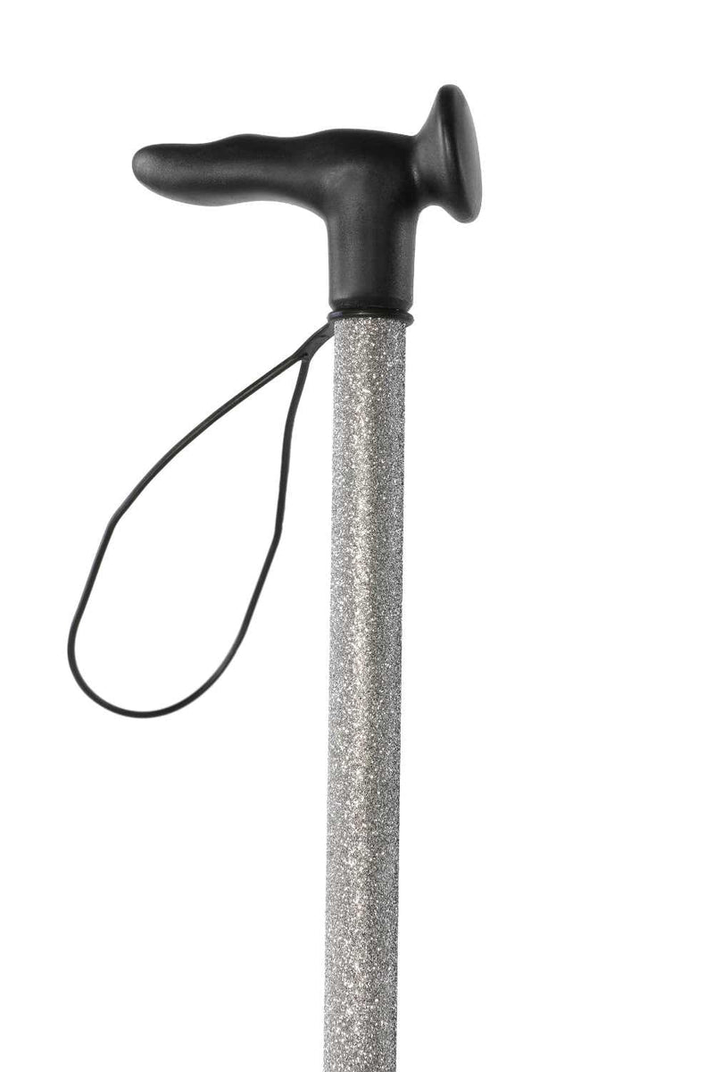 Silver Glitter Walking Stick