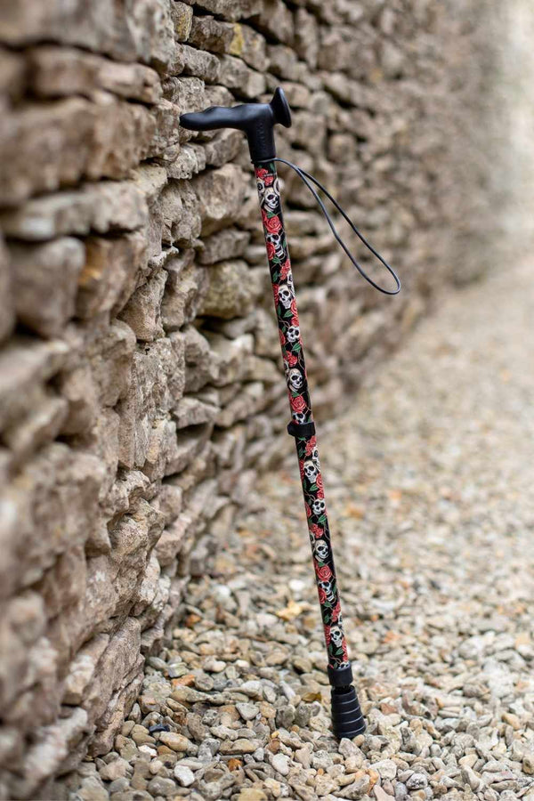 Skulls & Roses Walking Stick-Walking Stick-Cool Crutches